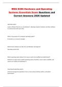 WGU D386 Hardware and Operating Systems Essentials Exam Questions and Correct Answers&vert; 2026 Updated