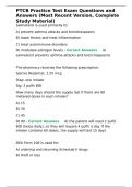 PTCB Practice Test Exam Questions and Answers &lpar;Most Recent Version&comma; Complete Study Material&rpar;