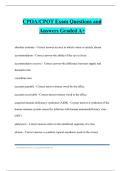 CPOA&sol;CPOT Exam Questions and Answers Graded A&plus;