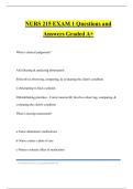 NURS 215 EXAM 1 Questions and Answers Graded A&plus;