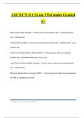 ASU ECN 211 Exam 3 Formulas Graded A&plus;