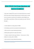 HESI 799 RN Exit Exam Questions and Answers Graded A&plus;