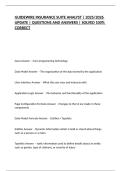 GUIDEWIRE INSURANCE SUITE ANALYST &vert; 2025&sol;2026 UPDATE &vert; QUESTIONS AND ANSWERS &vert; SOLVED 100&percnt; CORRECT