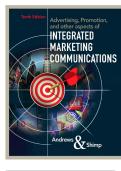 Test Bank for Advertising&comma; Promotion&comma; and other aspects of Integrated Marketing Communications&comma; 10th Edition&comma; J&period; Craig Andrews&comma; Terence A&period; Shimp