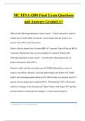 MC FINA 4200 Final Exam Questions and Answers Graded A&plus;