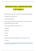 Municipal Finance Administration Quiz 1-10 Graded A&plus;