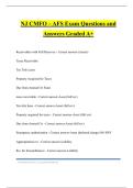 NJ CMFO &ndash; AFS Exam Questions and Answers Graded A&plus;