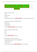 ABC Wastewater collection Level 3 Exam Questions with 100&percnt; correct answers