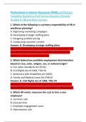 Professional in Human Resources &lpar;PHR&rpar; certification   Complete Questions And Correct Answers &vert;Already  Graded A&plus;&vert;Brand New Version&colon; 