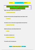 NWCA CET TEST Questions and Answers &lpar;100&percnt; Pass&rpar;
