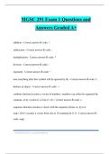 MGSC 291 Exam 1 Questions and Answers Graded A&plus;