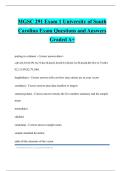 MGSC 291 Exam 1 University of South Carolina Exam Questions and Answers Graded A&plus;