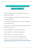 CTVA 300 Final Exam Questions and Answers Graded A&plus;