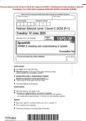 Pearson Edexcel Level 1&sol;Level 2 GCSE &lpar;9&ndash;1&rpar; Spanish PAPER 3&colon; Reading and understanding in Spanish Foundation Tier JUNE 2025 Combined QUESTION PAPER And MARK SCHEME 