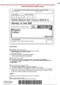 Pearson Edexcel Level 1&sol;Level 2 GCSE &lpar;9&ndash;1&rpar; PHYSICS PAPER 2 Higher Tier JUNE 2025 Combined QUESTION PAPER And MARK SCHEME 
