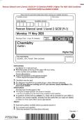Pearson Edexcel Level 1&sol;Level 2 GCSE &lpar;9&ndash;1&rpar; Chemistry PAPER 1 Higher Tier MAY 2025 Combined QUESTION PAPER And MARK SCHEME 