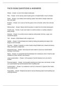 FACS EXAM QUESTIONS & ANSWERS