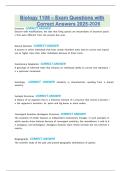 Biology 1108 &ndash; Exam Questions with Correct Answers 2025-2026&period;