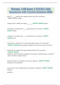 Biology 1108 Exam 3 PUCKO UGA Questions with Correct Answers 2025&period;
