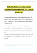 NMLS National Test w&sol;UST&colon; Loan Origination Exam Questions and Answers Graded A&plus;