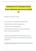 National and UST Mortgage Practice Exam 4 Questions and Answers Graded A&plus;