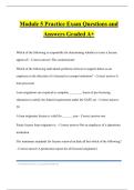 Module 5 Practice Exam Questions and Answers Graded A&plus;