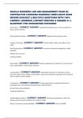 NASCLA BUSINESS LAW AND MANAGEMENT EXAM SC CONTRACTOR LICENSING BUSINESS COMPLIANCE EXAM REVIEW 2026&sol;2027 &vert;&vert; MULTIPLE QUESTIONS WITH 100&percnt; CORRECT ANSWERS &vert;&vert; EXPERT-VERIFIED & GRADED A&plus; &vert;&vert; BLUEPRINT FOR GUARANTEED SUCCESS&excl;&excl;&excl;