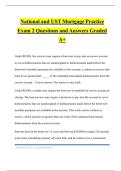 National and UST Mortgage Practice Exam 2 Questions and Answers Graded A&plus;