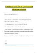 NMLS Practice Exam &num;5 Questions and Answers Graded A&plus;