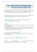 Biol 1108 Exam -1 Questions with Correct Answers 2025-2026