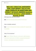 WGU D027 Objective Assessment &ndash; Western Governors University &ndash; 2026 &ndash; Complete Final Exam Material with Correct Answers