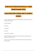 NURS 340 Final Exam Review 2026 &lbrack;Latest Update&rsqb; &vert; WCU Public Health Nursing &vert; 100&percnt; Verified Q&A &vert; Grade A