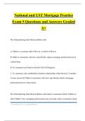 National and UST Mortgage Practice Exam 5 Questions and Answers Graded A&plus;