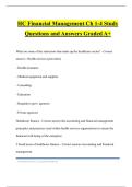 HC Financial Management Ch 1-4 Study Questions and Answers Graded A&plus;