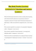 Blue Book Practice Exercises&colon; 1&comma;3&comma;4&comma;5&comma;6&comma;9&comma;13&comma;17 Questions and Answers Graded A&plus;