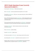 APCO Study Questions Exam Correctly Answered Graded A+.