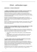 Ethiek - zelfstudeervragen 