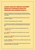 &lpar;LATEST &rpar;LOMA 281&colon; MEETING CUSTOMER NEEDS WITH INSURANCE ANNUITIES QUESTIONS AND ANSWERS RATED A&plus;&period;