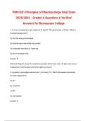  PRN1381 Principles of Pharmacology Final Exam 2025&sol;2026 - Graded A Questions & Verified Answers for Rasmussen College