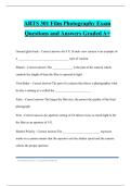ARTS 301 Film Photography Exam Questions and Answers Graded A&plus;