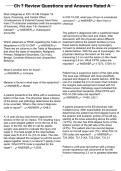 Ch 7 Review Questions and Answers Rated A