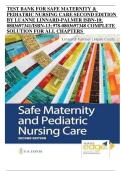 Safe Maternity & Pediatric Nursing Care – Second Edition (Luanne Linnard-Palmer) Test Bank Solutions – Complete Chapter-by-Chapter Coverage