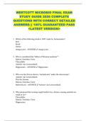 WESTCOTT MICROBIO FINAL EXAM  STUDY GUIDE 2026 COMPLETE  QUESTIONS WITH CORRECT DETAILED  ANSWERS &vert;&vert; 100&percnt; GUARANTEED PASS  <LATEST VERSION> 