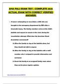 AHA PALS EXAM TEST &vert; COMPLETE 2025 ACTUAL EXAM WITH CORRECT VERIFIED ANSWERS 