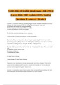 NURS 306 Final Exam OB 2026 &lbrack;Latest Update&rsqb; &vert; WCU &vert; 100&percnt; Verified Questions & Answers &vert; Grade A
