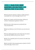 AMMO 67 EXAM STUDY SHEET QUESTIONS AND SOLUTIONS 2026 CERTIFICATION EVALUATION
