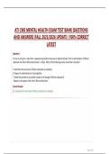 ATI CMS MENTAL HEALTH EXAM TEST BANK QUESTIONS AND ANSWERS &vert;FALL 2025&sol;2026 UPDATE &vert; 100&percnt; CORRECT LATEST