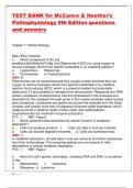 TEST BANK for McCance & Huether's Pathophysiology 9th Edition questions and answers