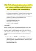 NRNP 6566 Final Examination Advanced Care of Adults in Acute Settings I Actual Questions & Verified Answers 2025&ndash;2026 Academic Year &ndash; Walden University