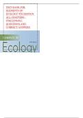 TEST BANK FOR ELEMENTS OF ECOLOGY 9TH EDITION ALL CHAPTERS - 9780321994912 QUESTIONS AND CORRECT ANSWERS